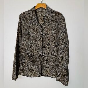 Sheer Animal Print Blouse